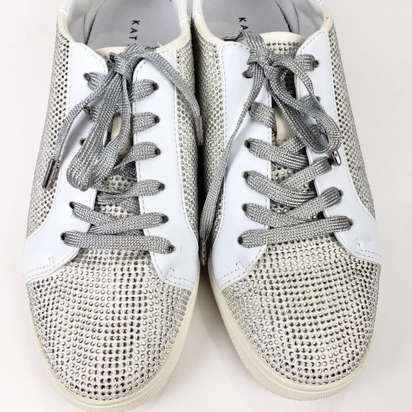 Katy Perry Women Rizzo Crystal Stones Lace-Up Sparkly Sneakers US 9.5 EU40 - Picture 2 of 9